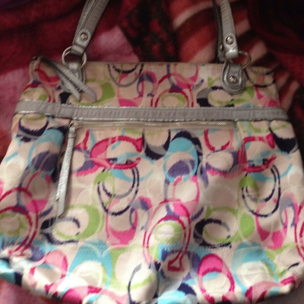 Coach Poppy Monogram C Multicolor Purse